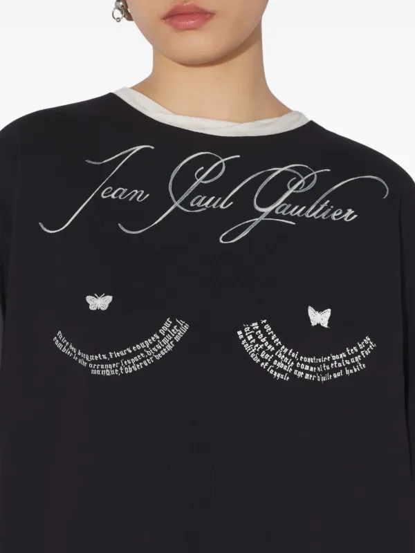 トップス jean paul gaultier tattoo T Jean Paul Gaultier Top Iconic Mesh Tattoo T-shirt Dragon Print Men