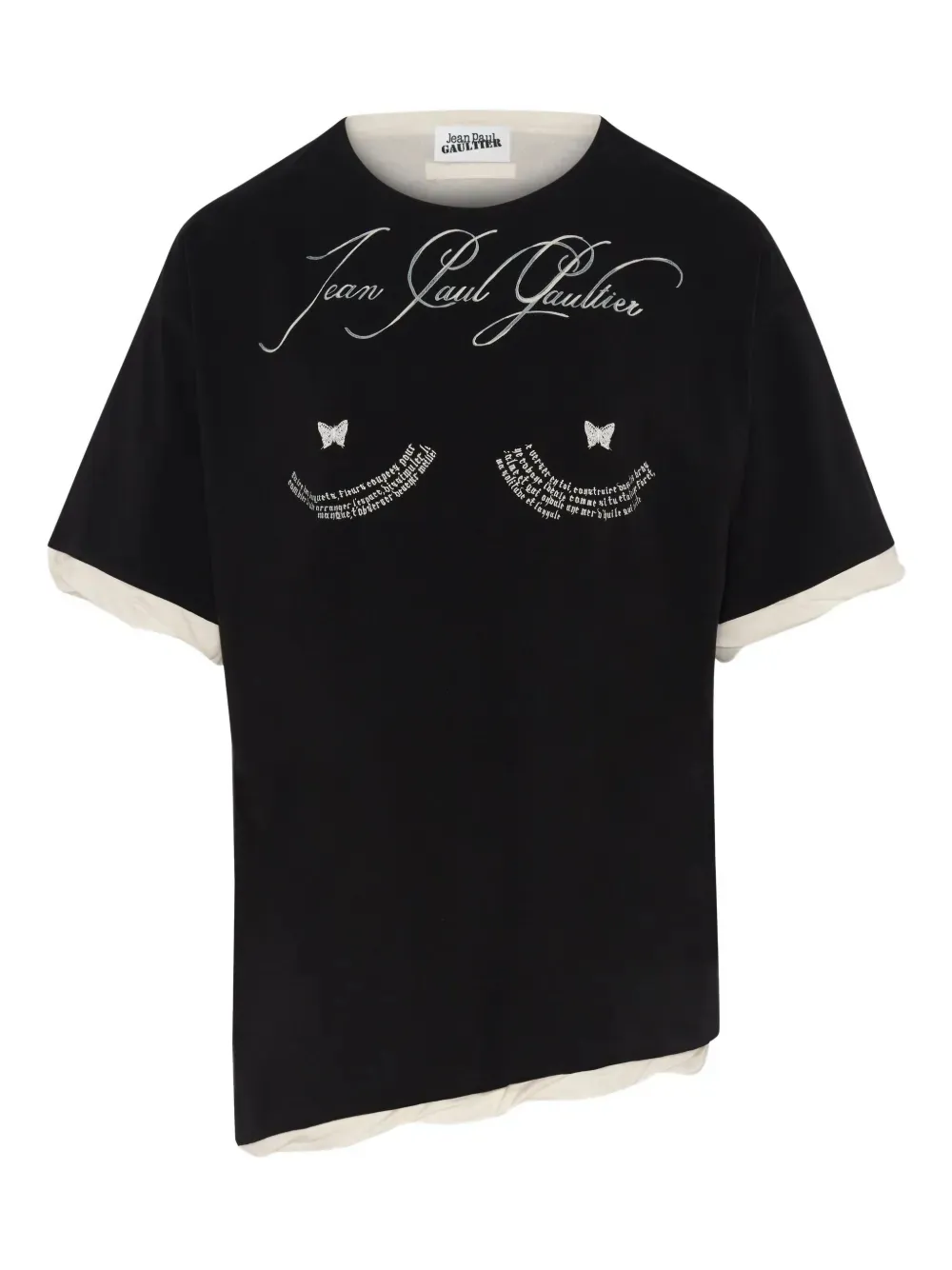 Jean Paul Gaultier T-shirt Tattoo poem - Nero