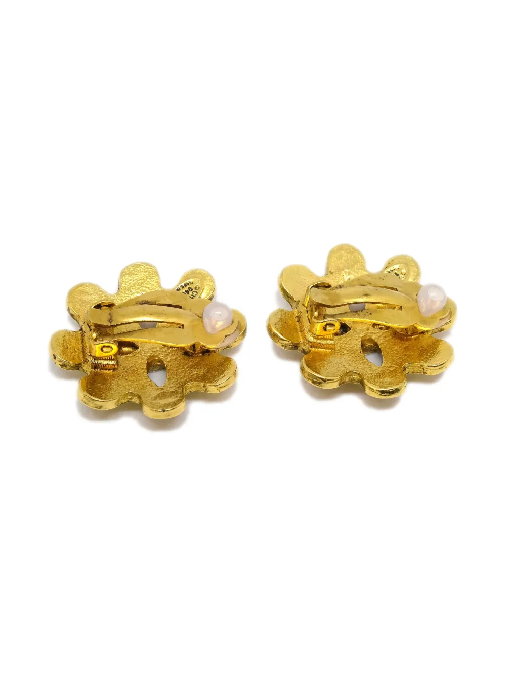 CHANEL Pre-Owned 1994 CC floral clip-on earrings | Image 2