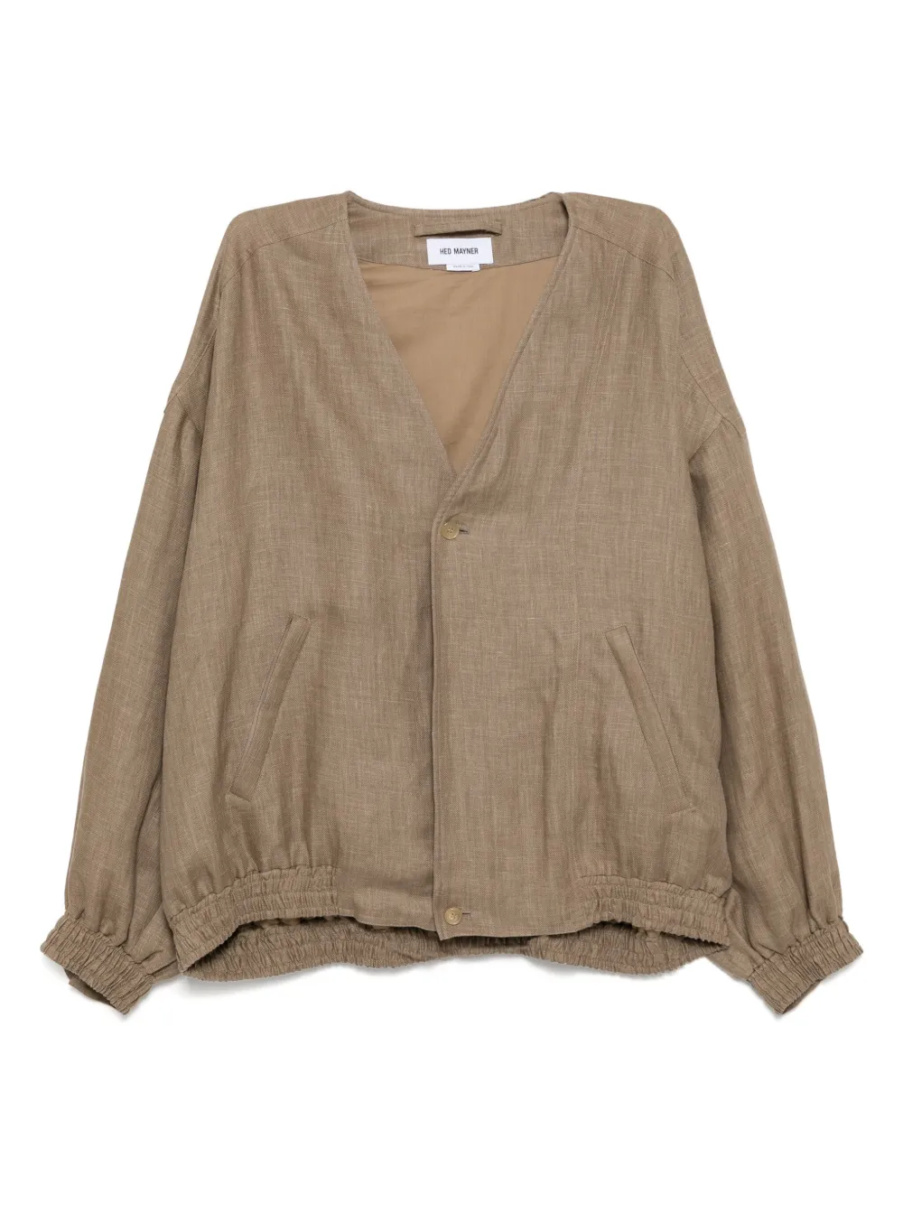 Hed Mayner veste en lin à design structuré | marron | Image 1