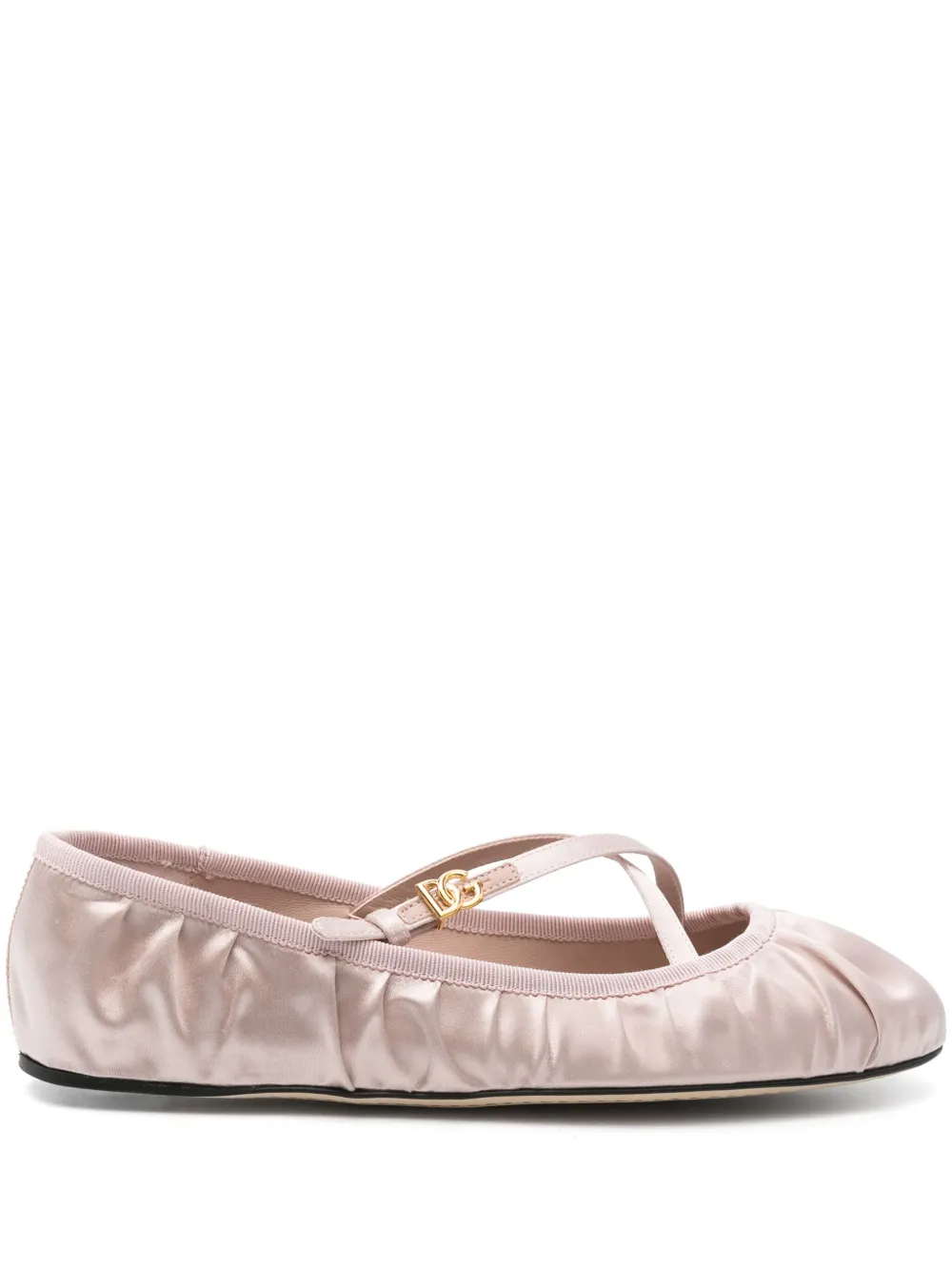 logo-buckle ballet flats