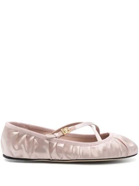 Dolce & Gabbana logo-buckle ballet flats