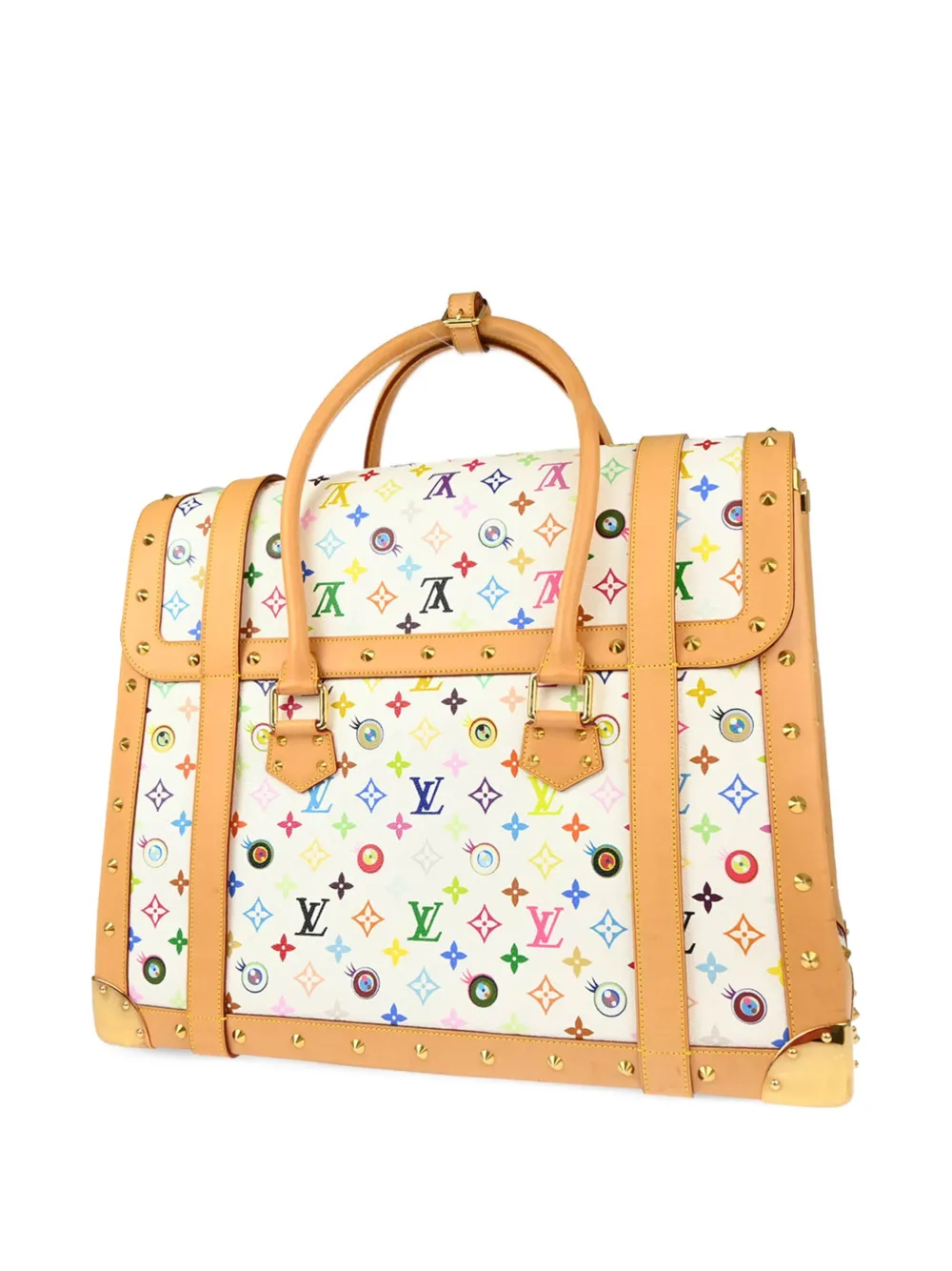 Pre-owned Louis Vuitton X Takashi Murakami 2003 Eye Love Sac Gigantic Handbag In White