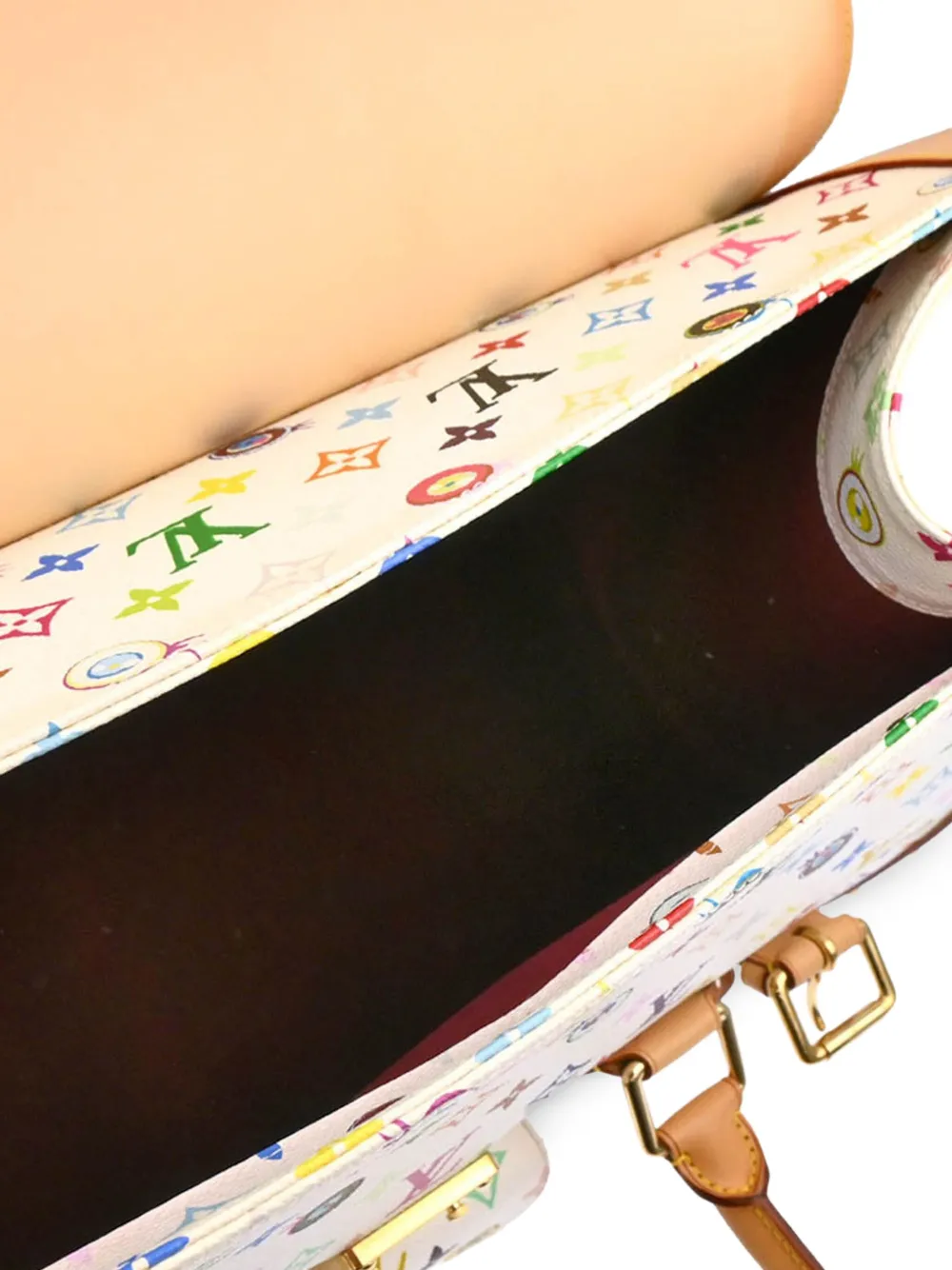 Pre-owned Louis Vuitton X Takashi Murakami 2003 Eye Love Sac Gigantic Handbag In White