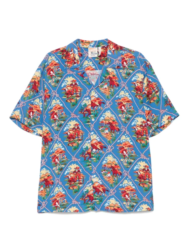 Champion graphic-print Shirt Blue FARFETCH PH