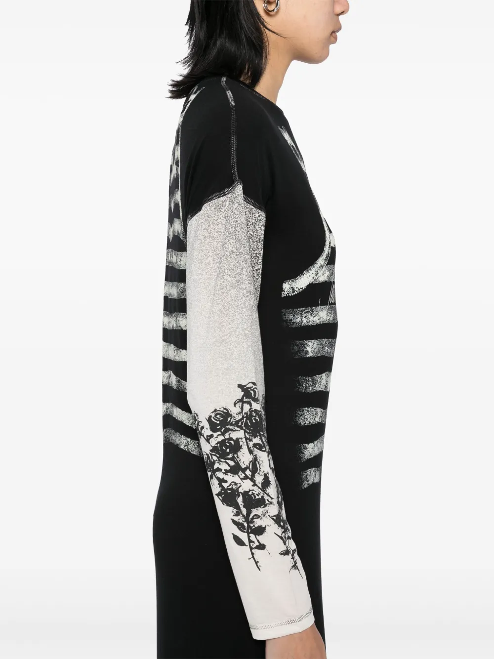 Shop Jean Paul Gaultier Tattoo Dress In Black