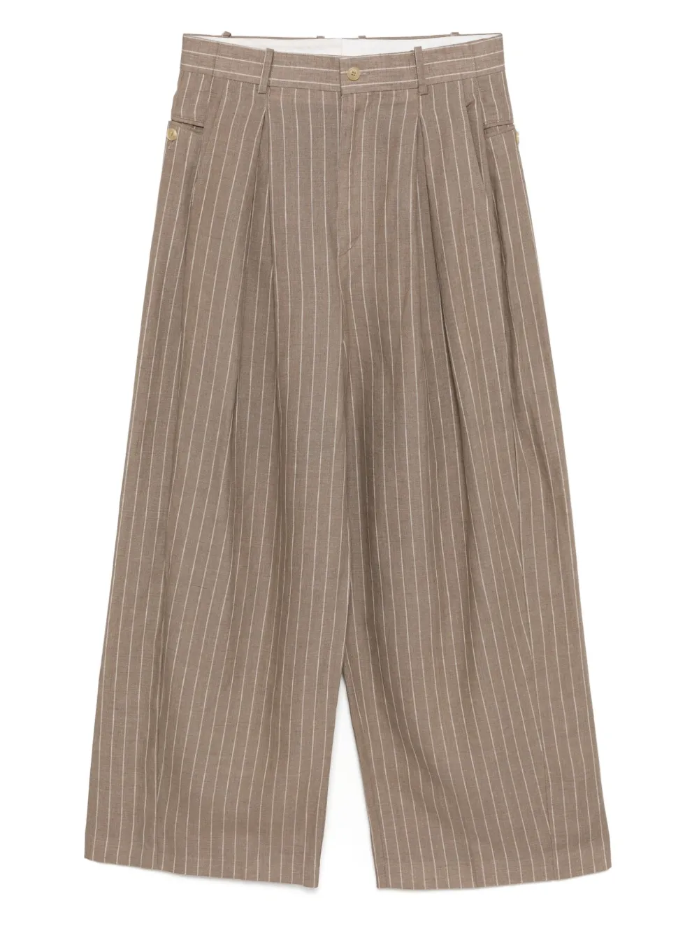 Hed Mayner Gestreepte broek Bruin