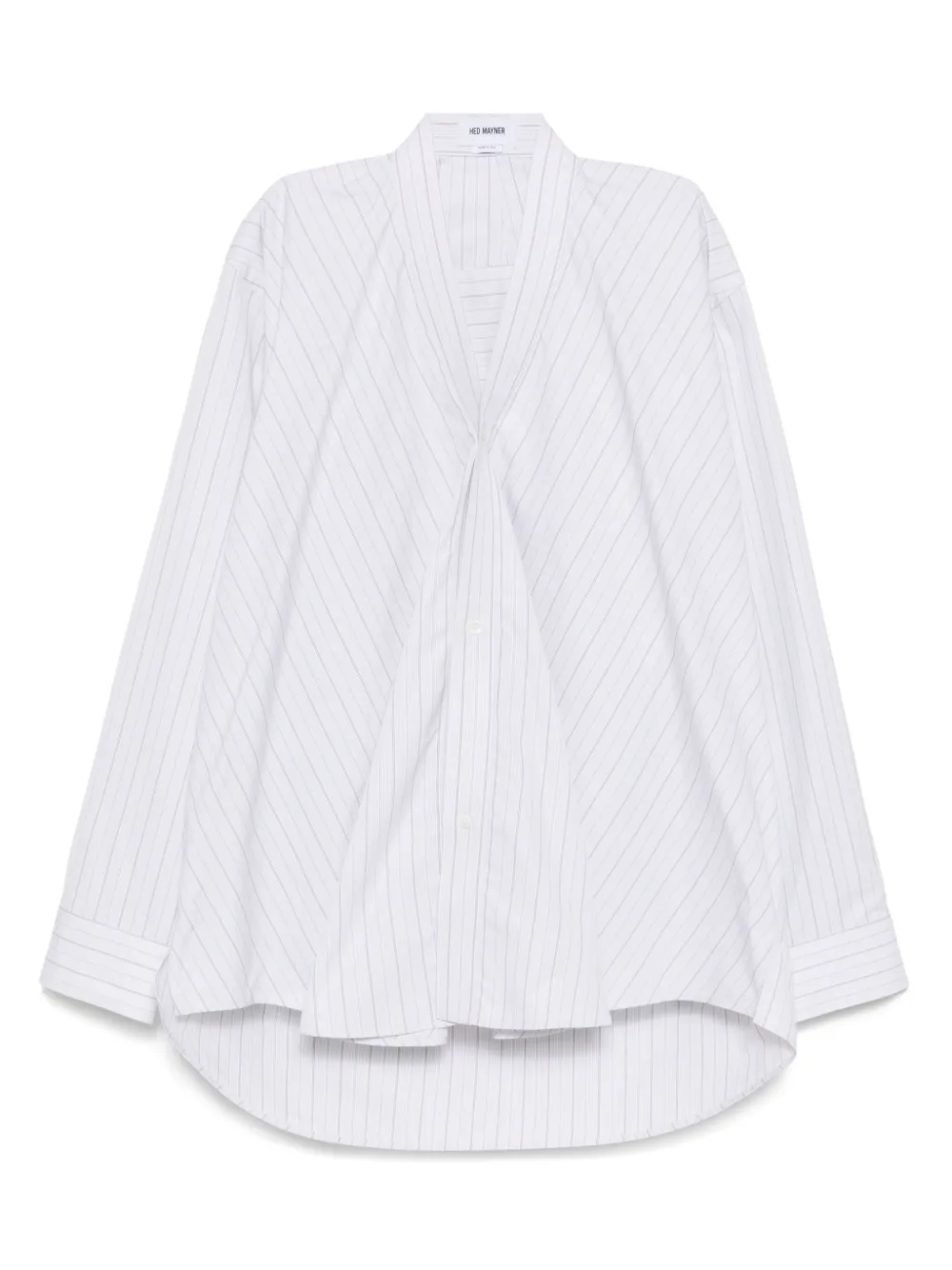 Hed Mayner camisa con rayas estampadas | blanco | Image 1