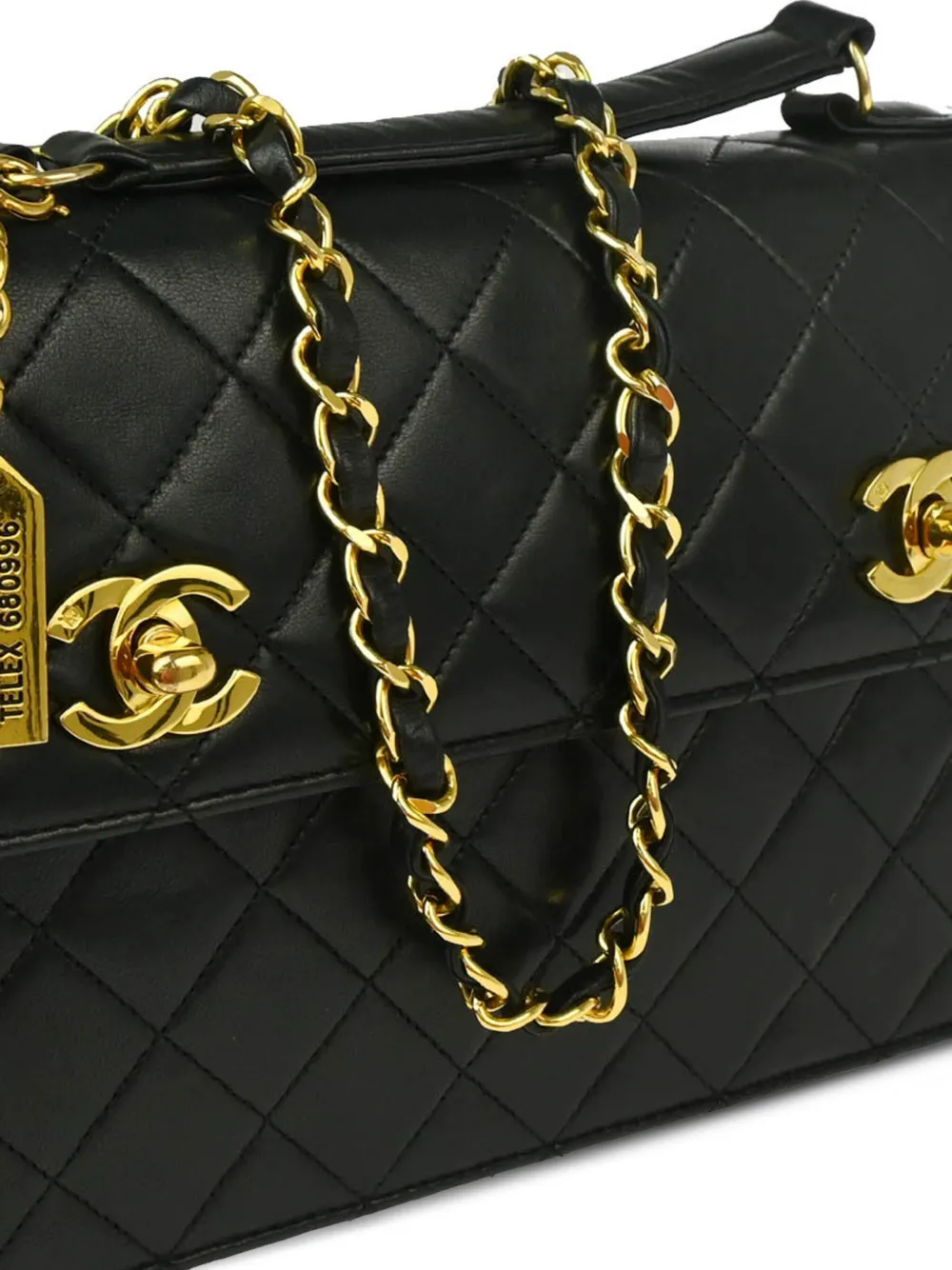 CHANEL 1990 CLASSIC CC DOUBLE TURN-LOCK HANDBAG