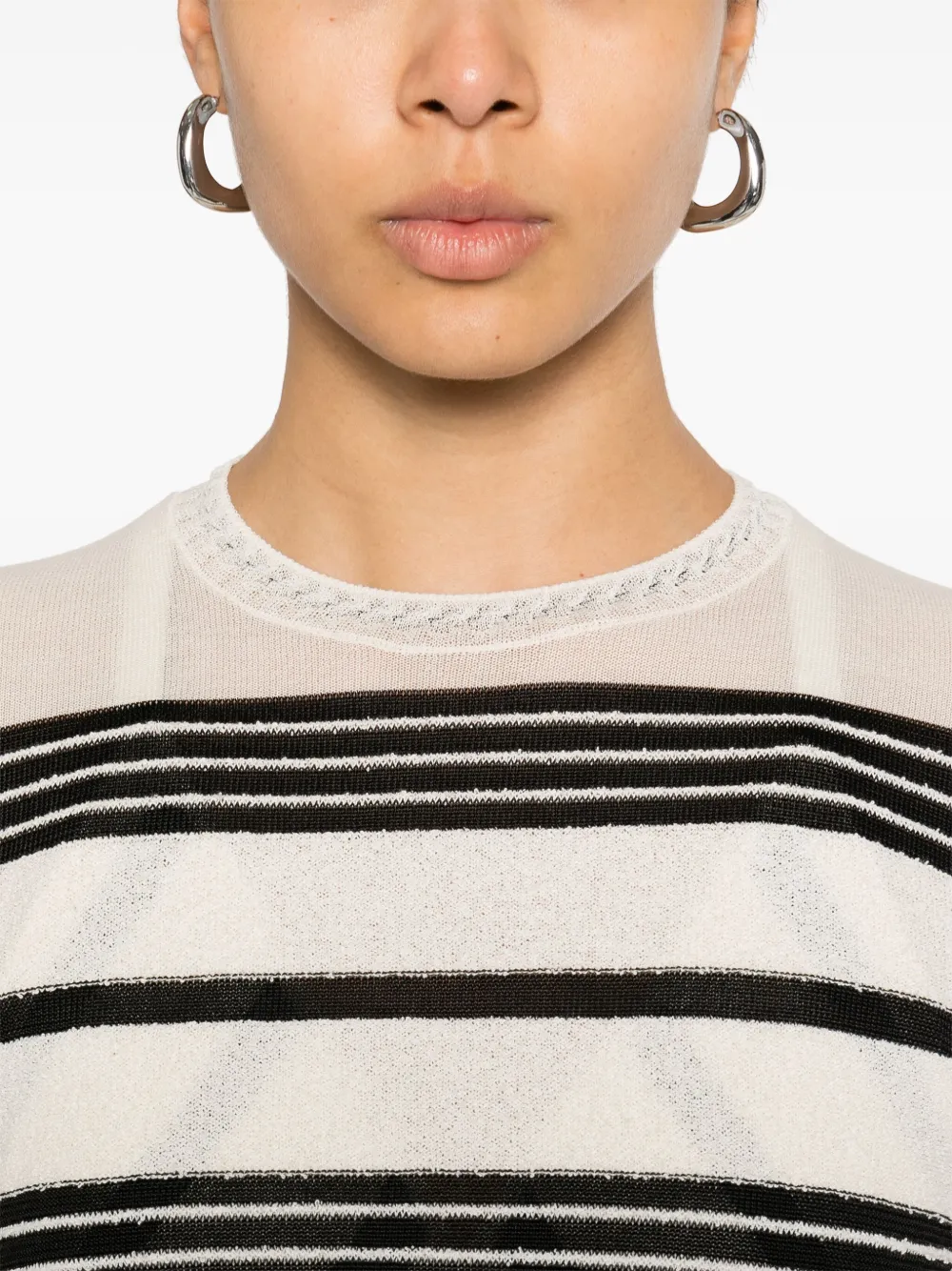 Moncler Gebreid T-shirt Beige