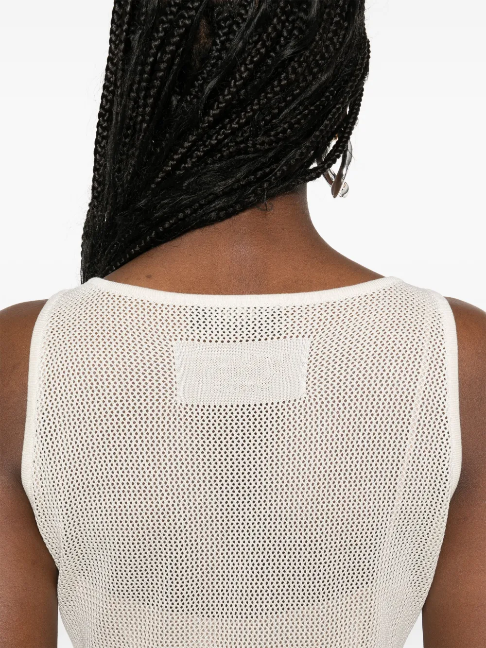 FENDI Mouwloze midi-jurk Beige