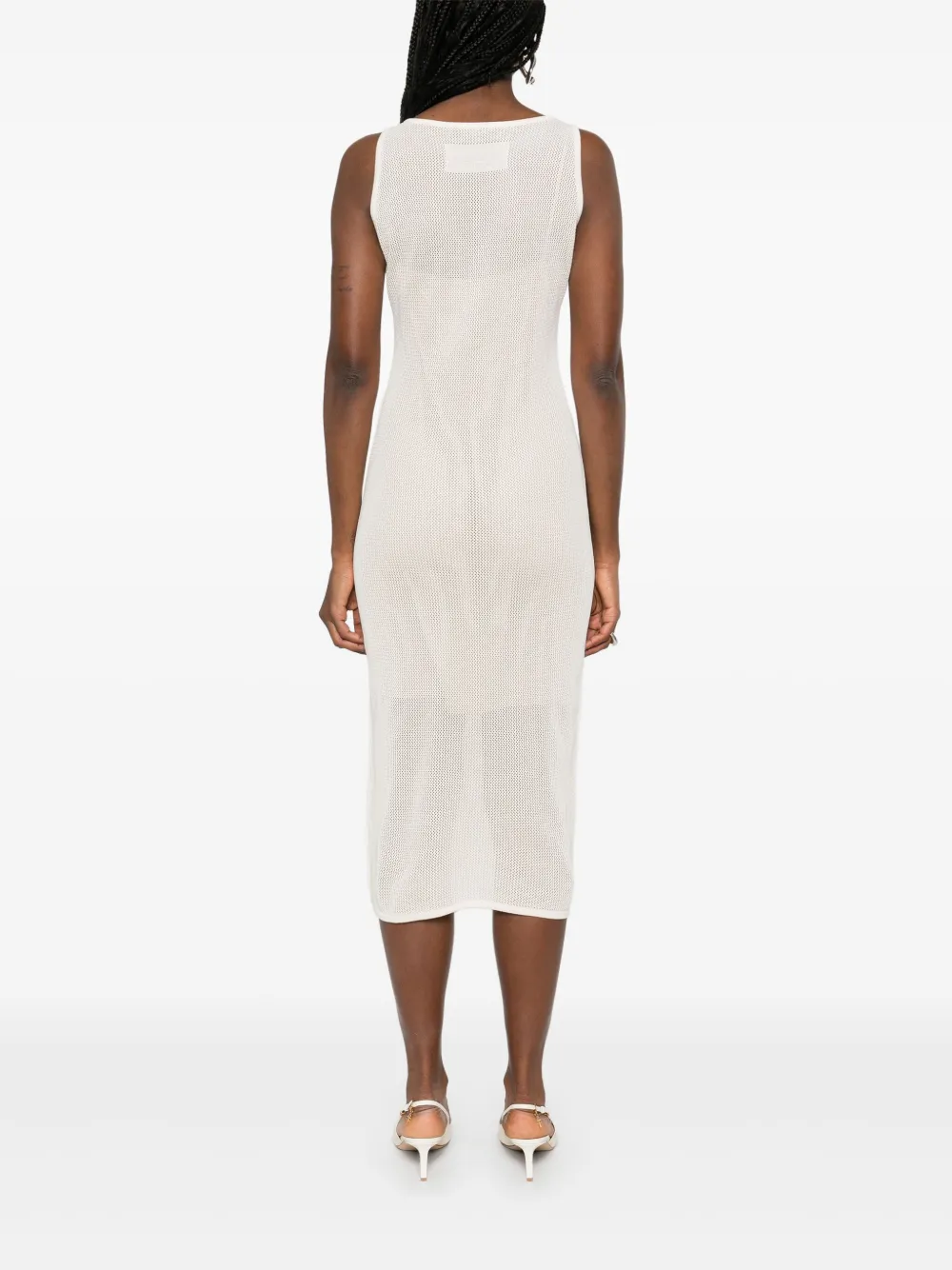 FENDI Mouwloze midi-jurk Beige