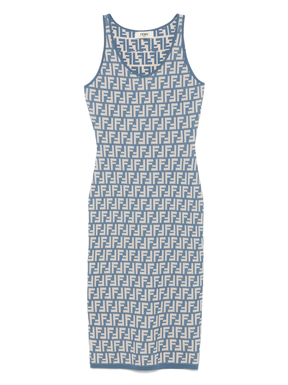 FENDI FF-jacquard midi dress | Blue | Image 1