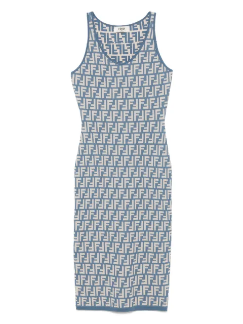 FENDI FF-jacquard midi dress