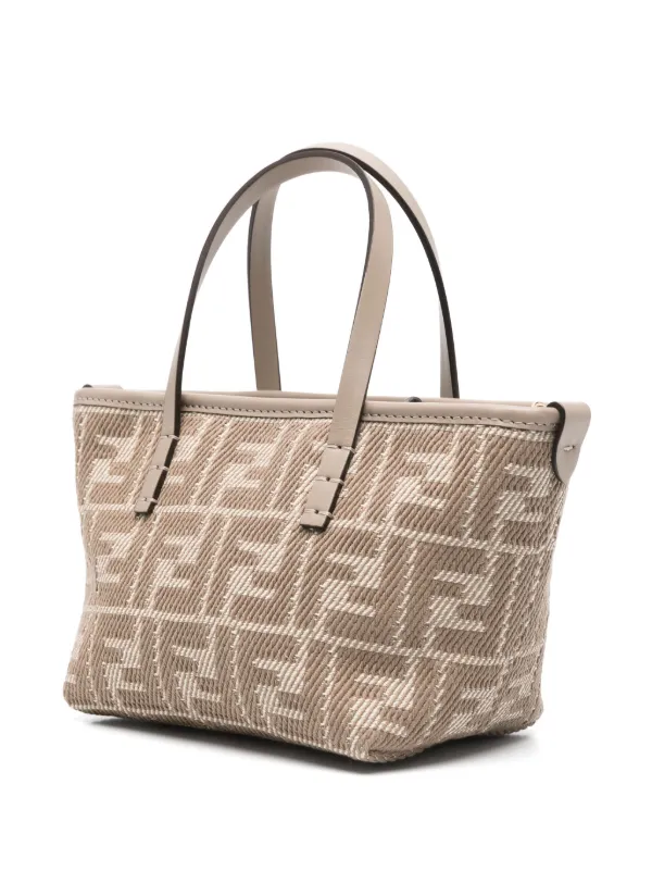 トートバッグ FENDI Beige Sand FF Roll Mini Tote Bag 8BS096 AOVJ F1PIQ トートバッグ FENDI Beige Sand FF Roll Mini Tote Bag 8BS096