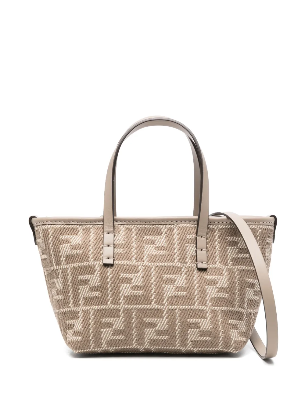 FENDI Roll kleine shopper Bruin