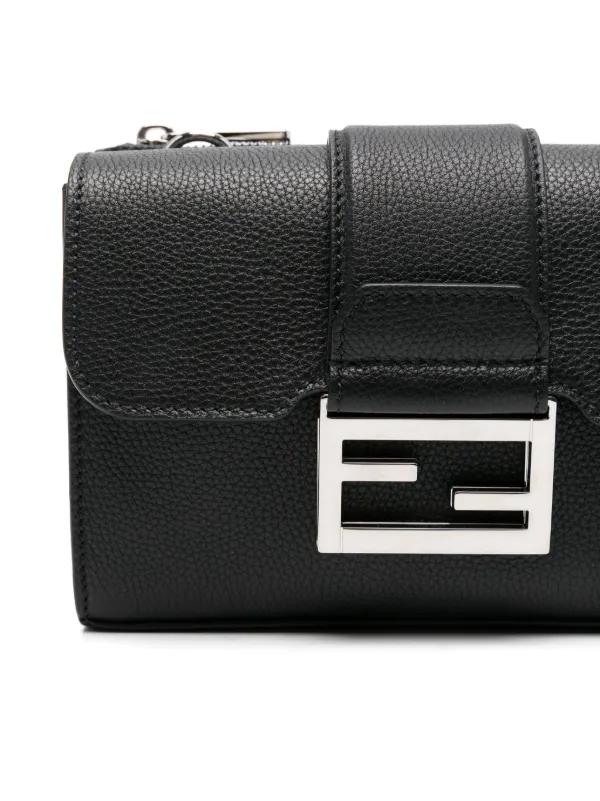 FENDI Double Baguette Messenger Bag | Black | FARFETCH