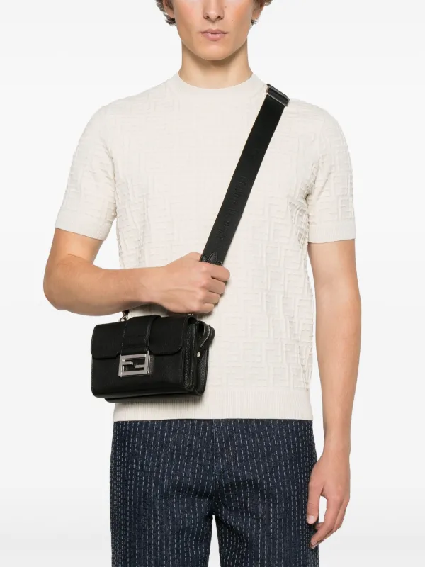 FENDI ダブルバゲット メッセンジャーバッグ | ブラック | FARFETCH JP