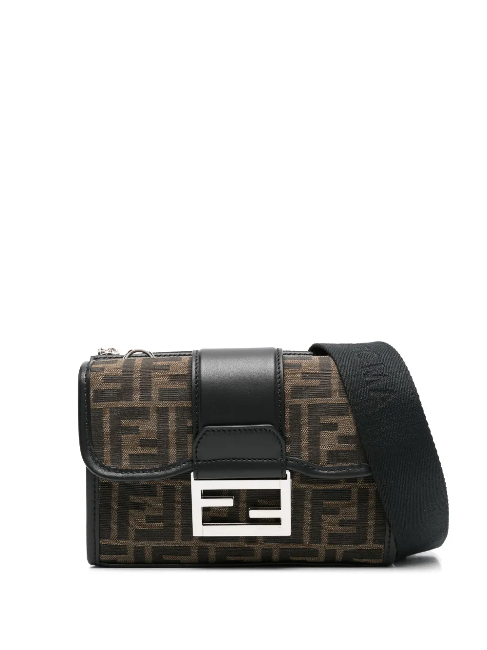 FENDI Double Baguette crossbodytas Bruin