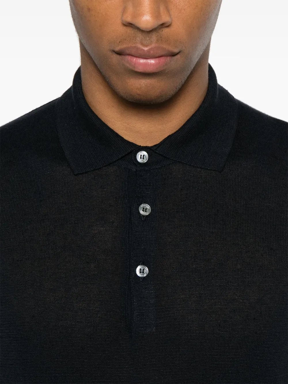 Drumohr Gebreid poloshirt Blauw