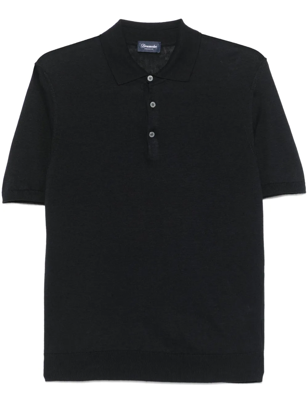 Drumohr Gebreid poloshirt Blauw