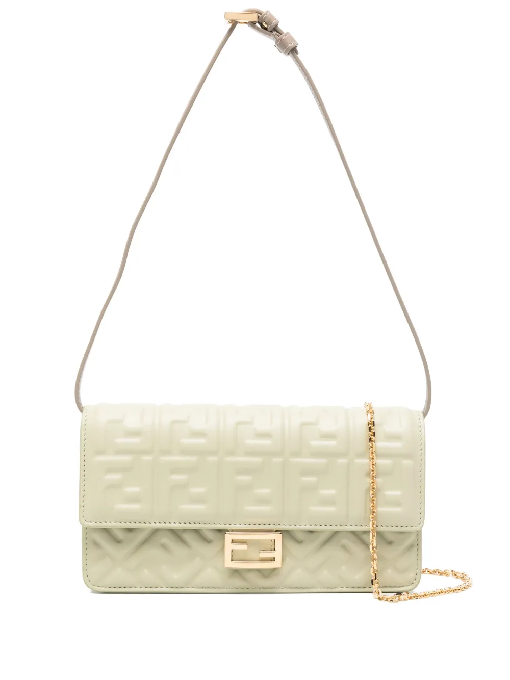 FENDI バゲット ショルダーバッグ - グリーン FENDI バゲット ショルダーバッグ - グリーン