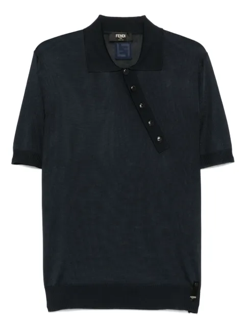 FENDI asymmetric polo shirt