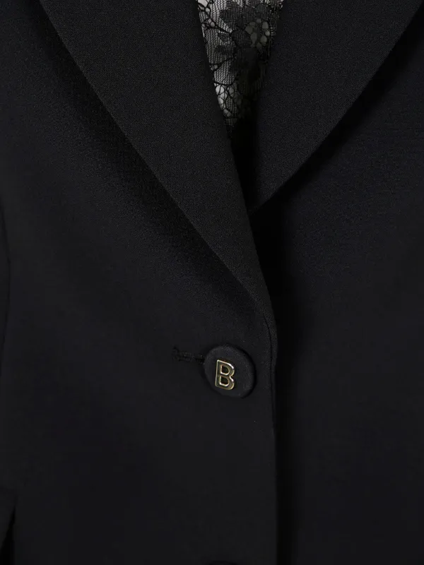 Blugirl lace-detail Blazer | Black | FARFETCH JO