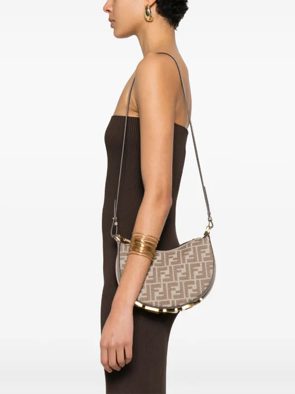 FENDI Fendigraphy Cross Body Bag | Brown | FARFETCH