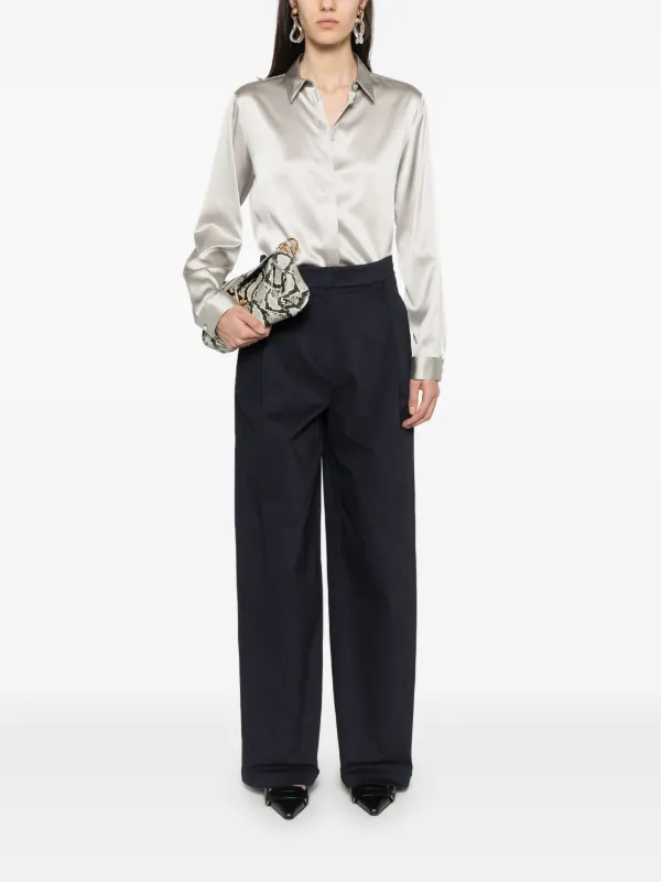 Emporio Armani Pleated Trousers | Blue | FARFETCH