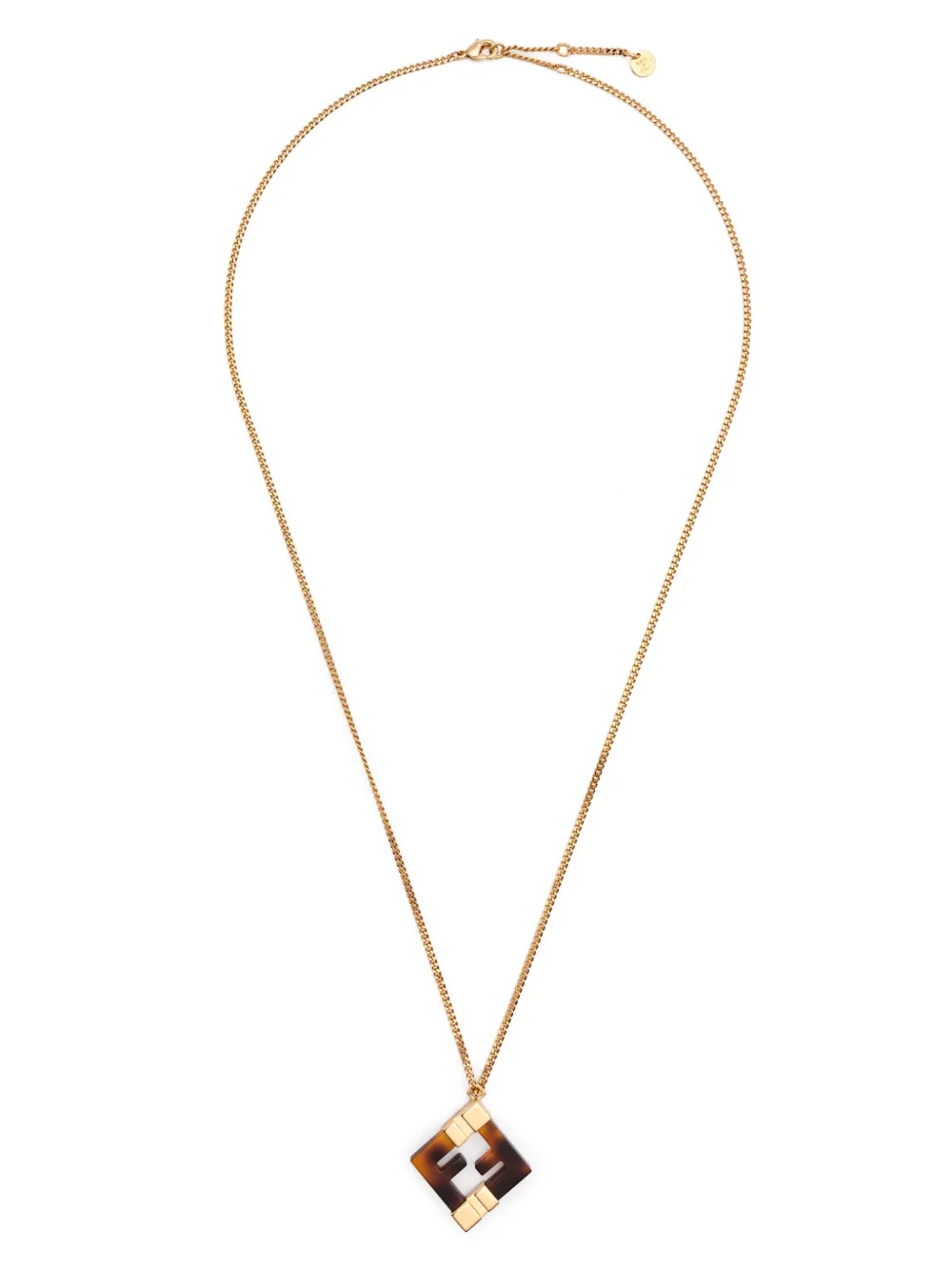 FENDI Collana con pendente FF - Oro