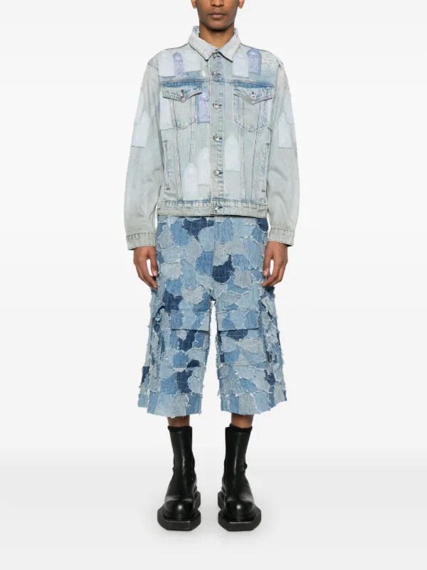 Who Decides War Boro Denim Cargo Shorts | Blue | FARFETCH