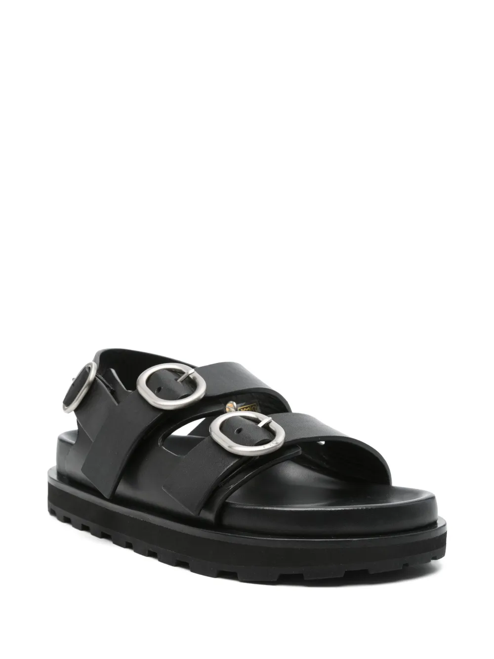 JIL SANDER+ Leren sandalen - Zwart