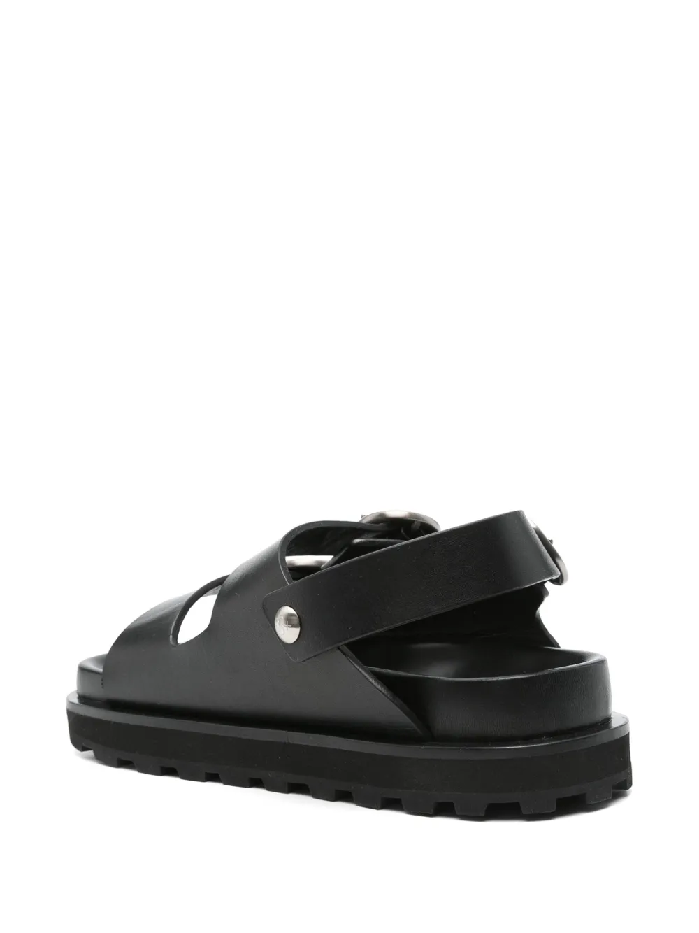 JIL SANDER+ leather sandals Black