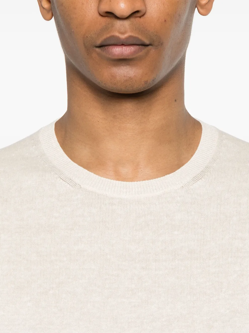 Shop Tagliatore Knitted T-shirt In Neutrals