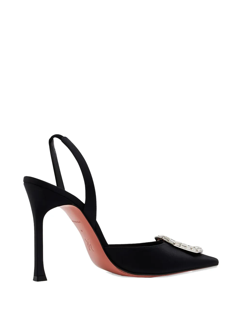 Amina Muaddi 90mm Camelia slingback pumps Black