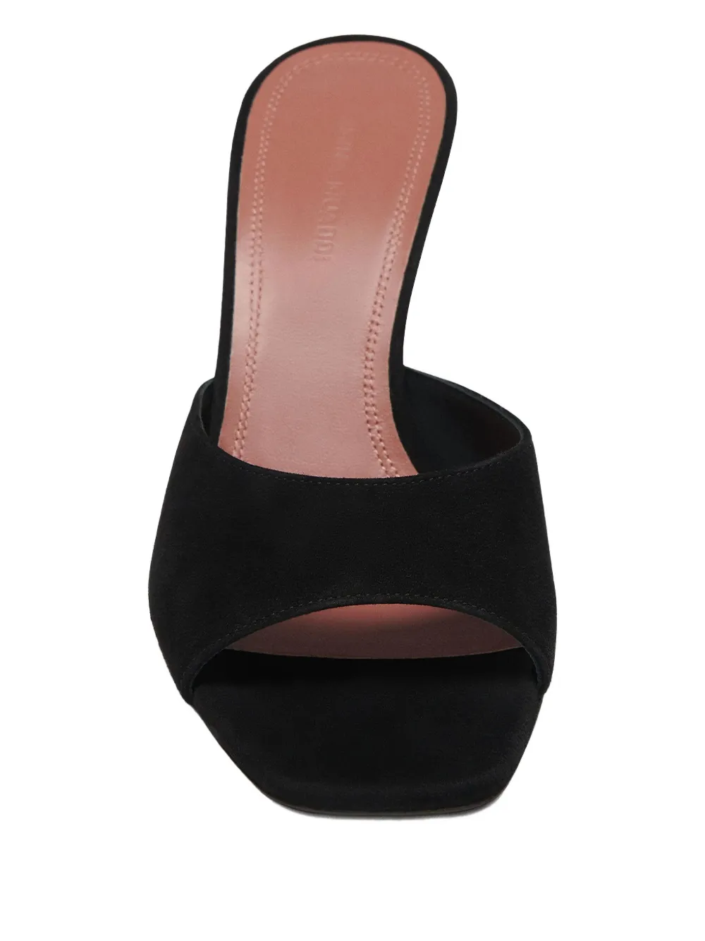 Amina Muaddi 70mm suede sandals Black