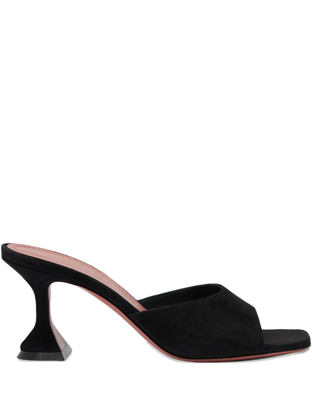 Amina Muaddi 70mm suede sandals Black