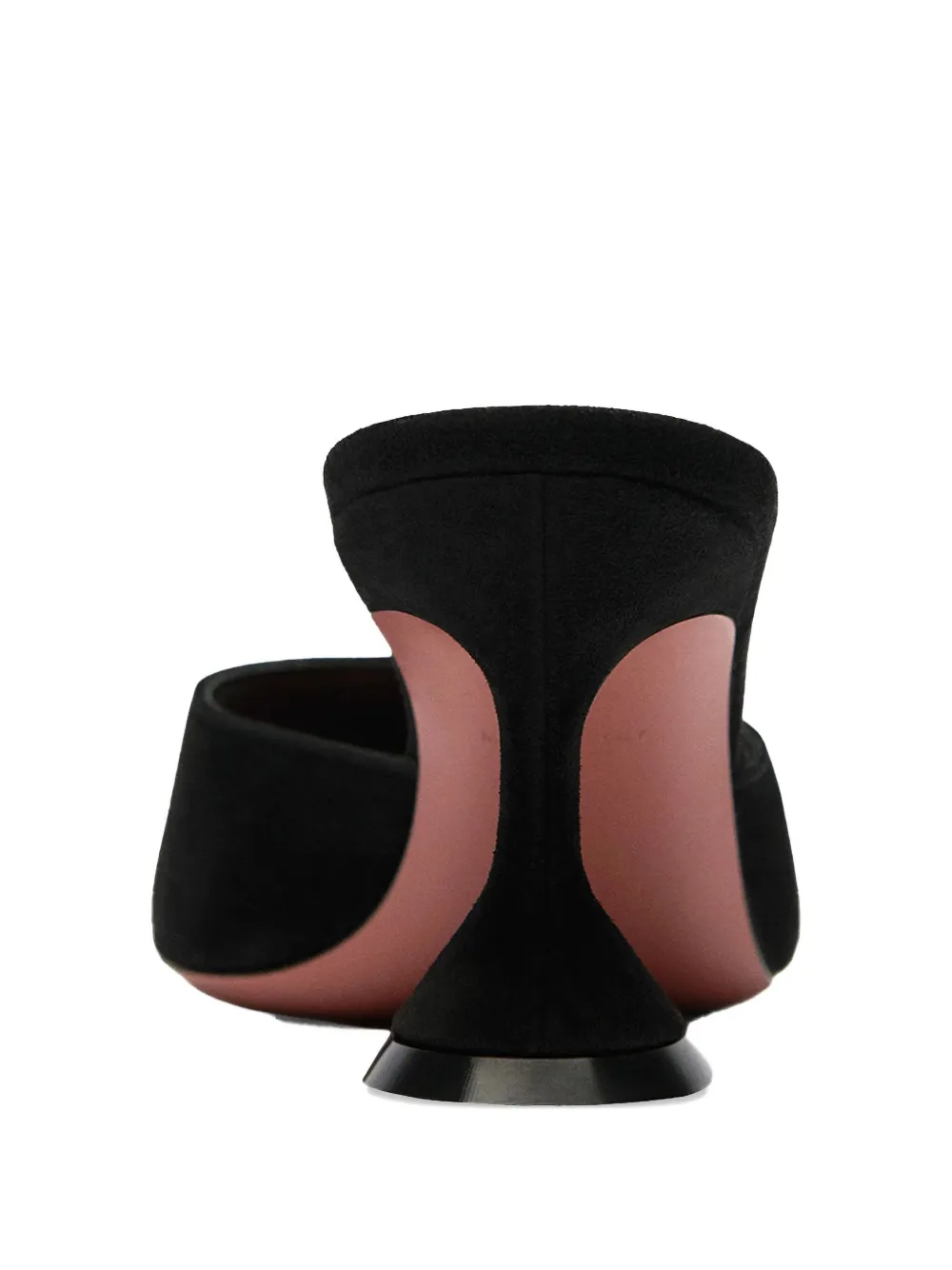 Amina Muaddi 70mm suede sandals Black