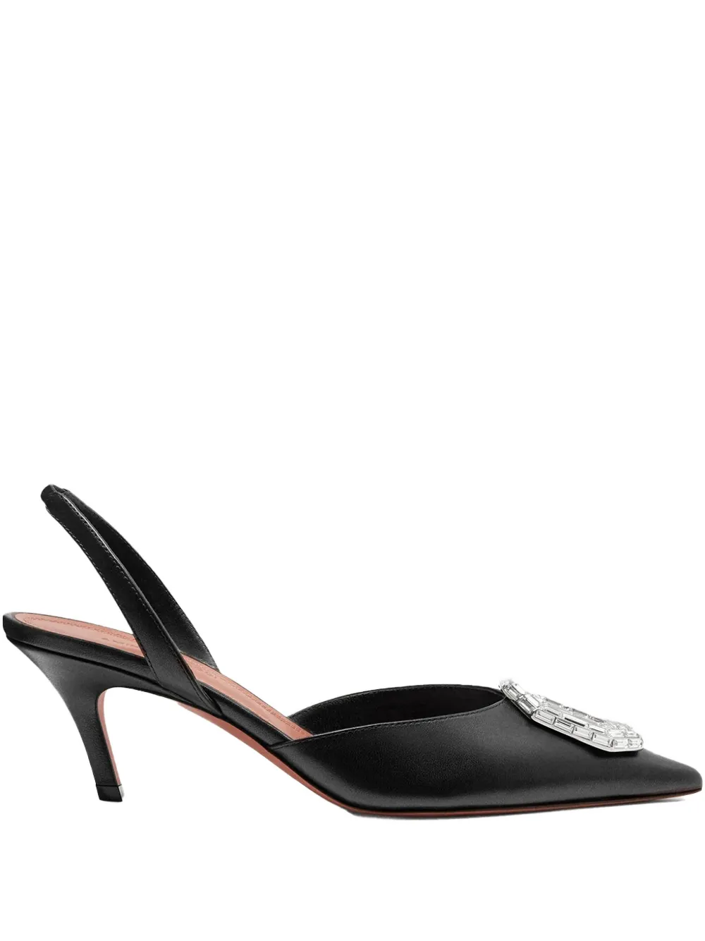 Amina Muaddi 60mm Camelia pumps Zwart