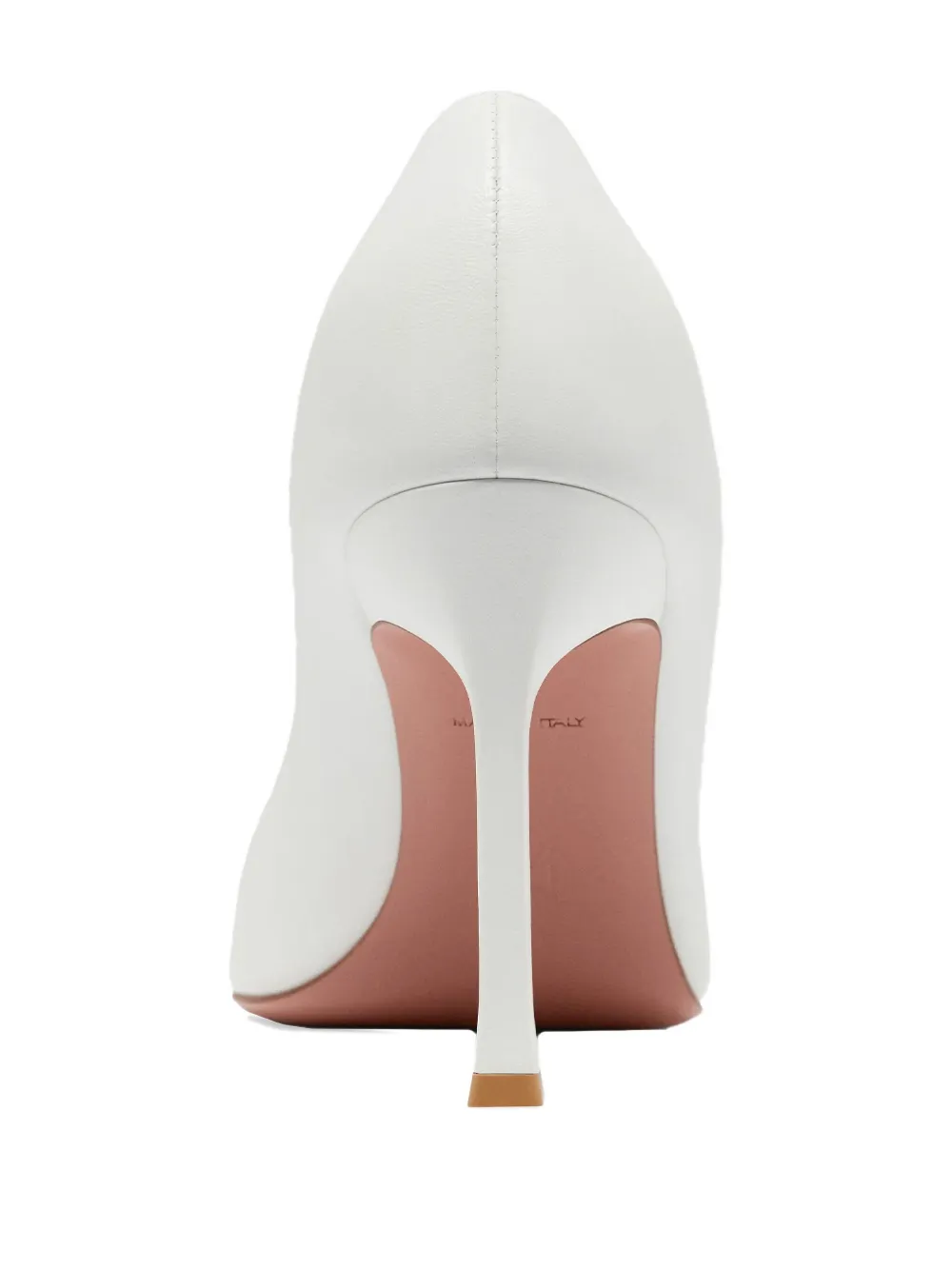 Amina Muaddi 90mm Camelia pumps White