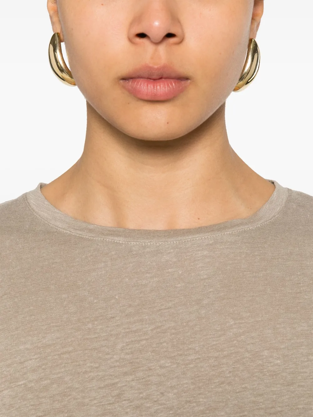 Majestic Filatures Gerafelde top Beige