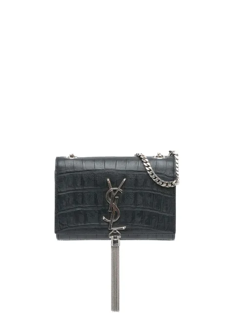 Saint Laurent Pre-Owned 2014 Mini Croc Embossed Kate Tassel crossbody bag