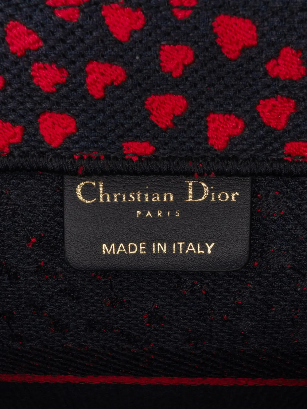 Pre-owned Dior 2021 Medium Canvas Pop Hearts I Love Paris Book Tote Bag In Red