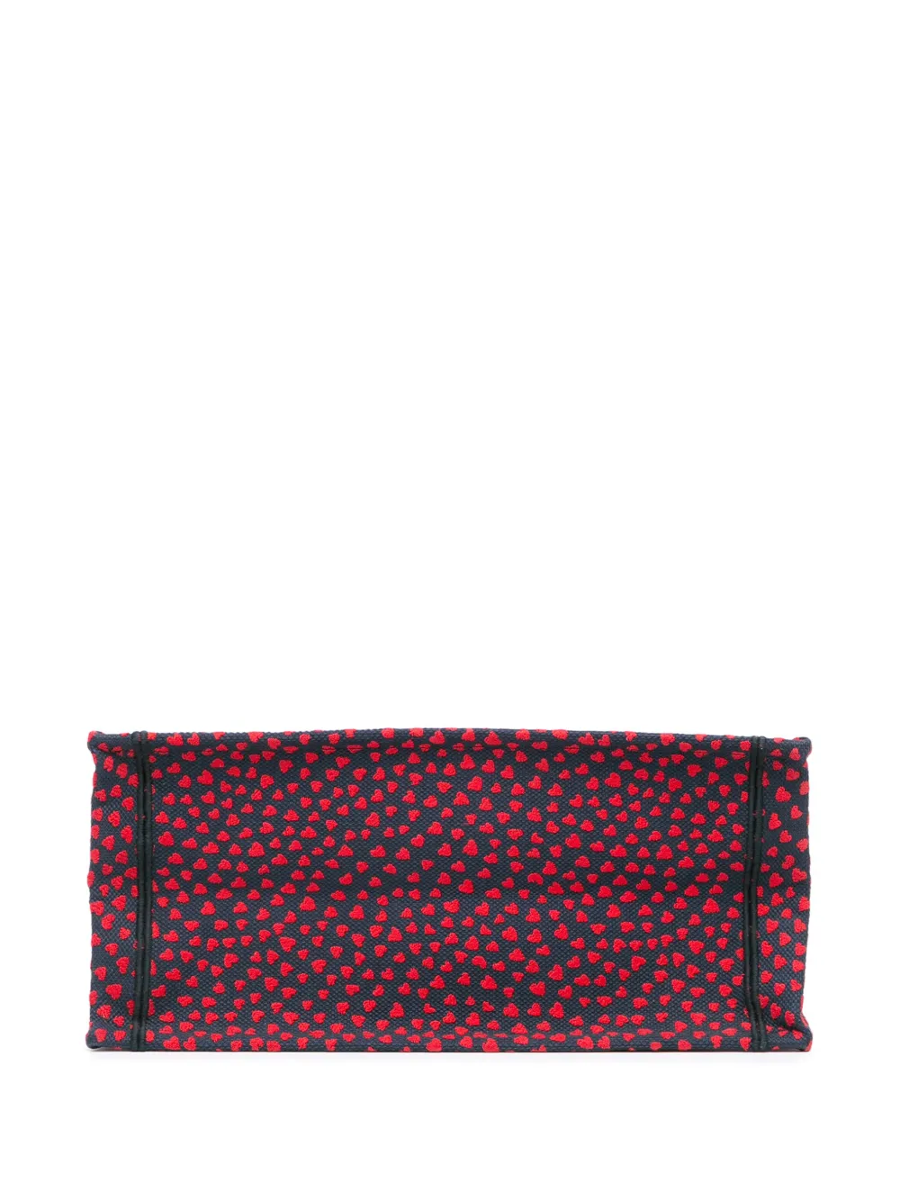 Pre-owned Dior 2021 Medium Canvas Pop Hearts I Love Paris Book Tote Bag In Red