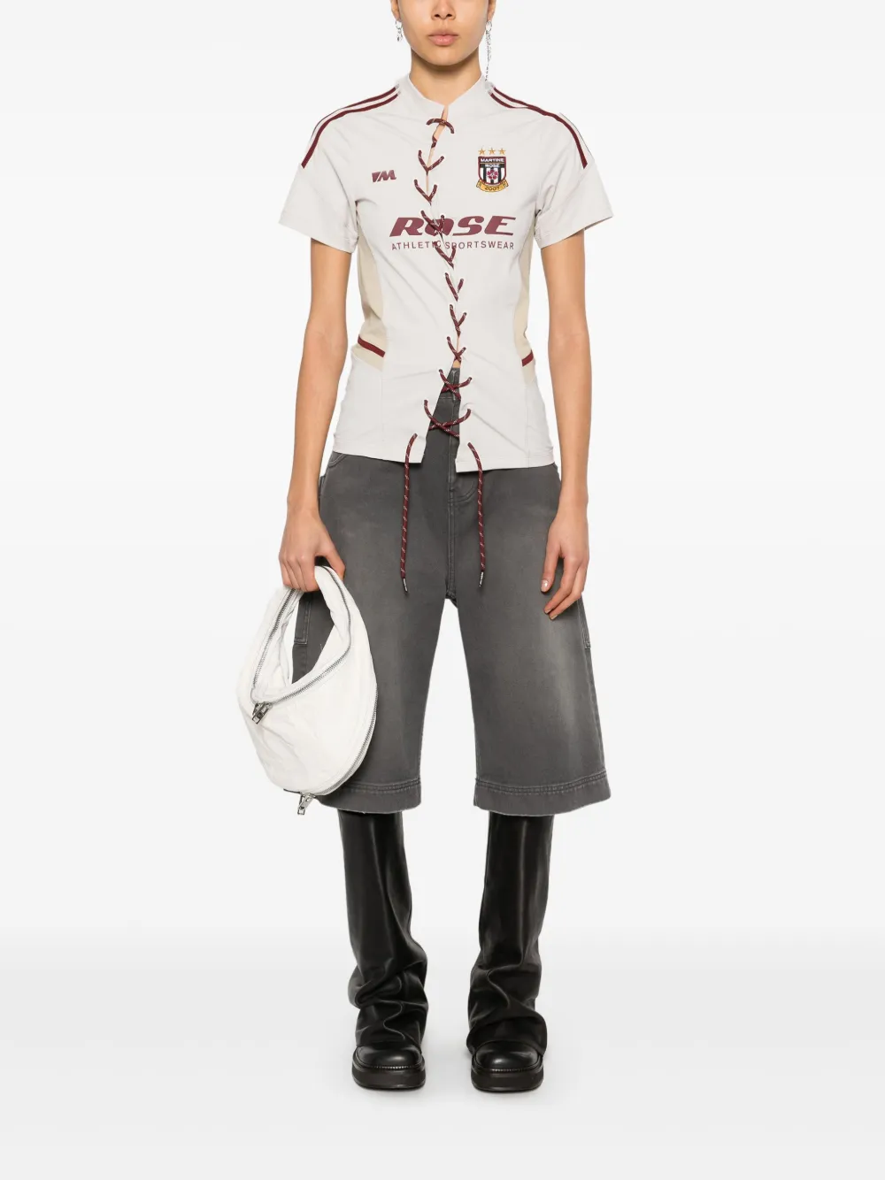 MARTINE ROSE LACE-UP TOP 