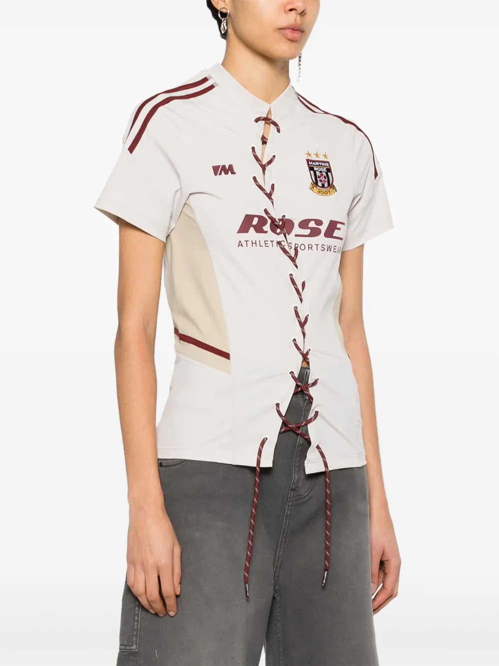 MARTINE ROSE LACE-UP TOP 