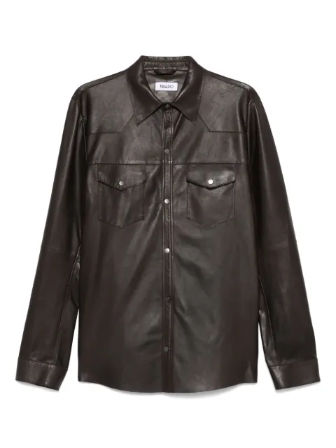 ERALDO camisa de cuero con botones