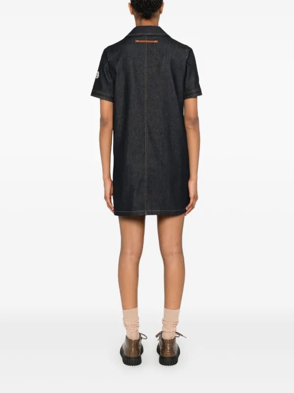 moncler denim dress MONCLER ENFANT Kids Chambray Dress Denim