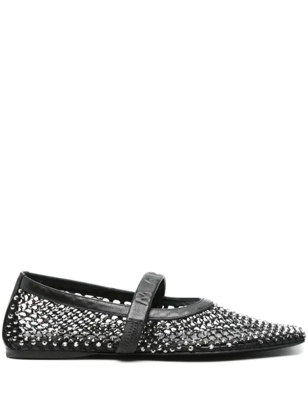 Marni ビジュー フラットシューズ | ブラック | FARFETCH JP